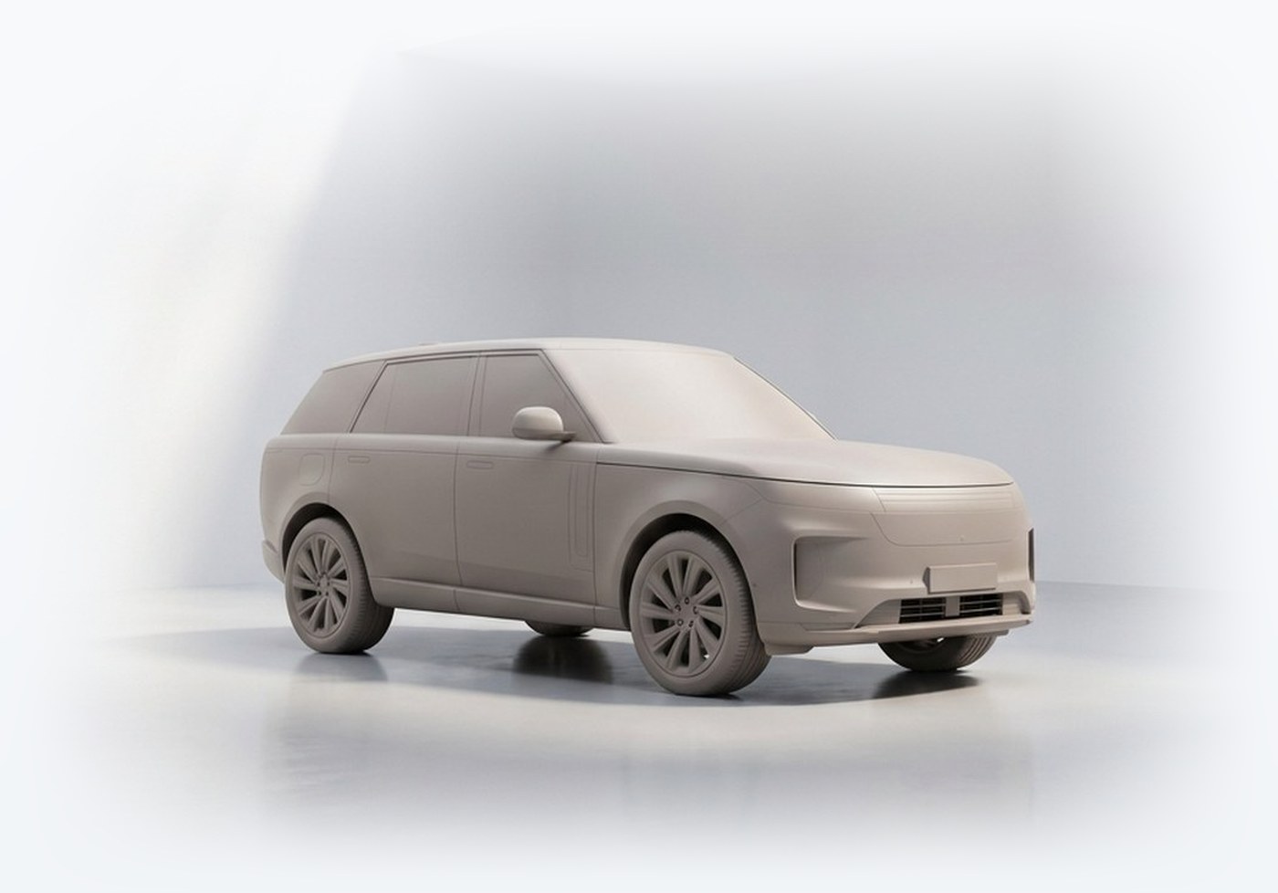 Vehicle study model in a light studio